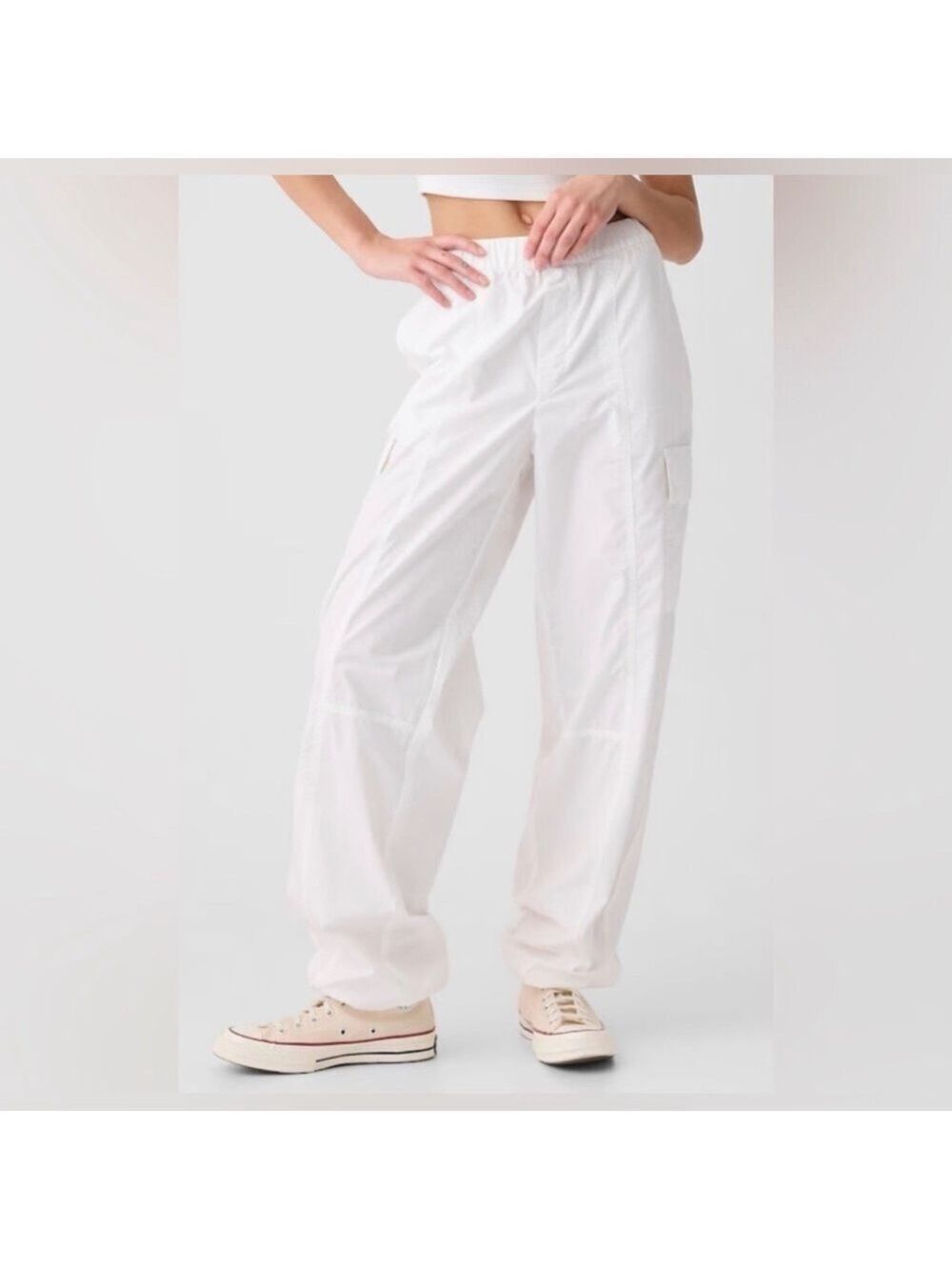 New Gap Parachute Cargo Pull-On Pants Baggy Skater Utility Grunge Summer Vacay